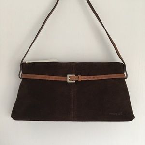 NWT Brown Suede Retro 70s Vintage Vibe Bag
